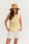 Avril Tencel Blend Ruched Sleeveless Blouse