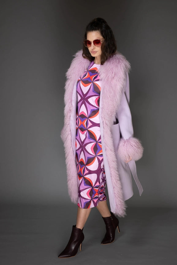 Aw Coat - Light Purple Cashmere & Mongolian Shearling Coat-Coat-Nuvula-S-Urbanheer