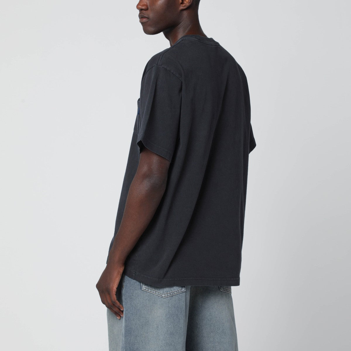 Awake NY Black crewneck T-shirt with logo