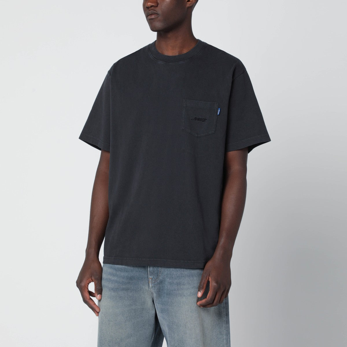 Awake NY Black crewneck T-shirt with logo