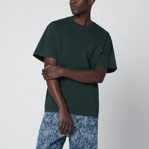 Awake NY Green crewneck T-shirt with logo
