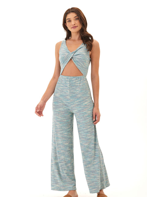 Ayesha Marble Rib Twist Jumpsuit