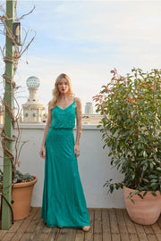 Aymara Maxi Dress TEAL-Dress-CEYLAN BCN-S-TEAL-Urbanheer