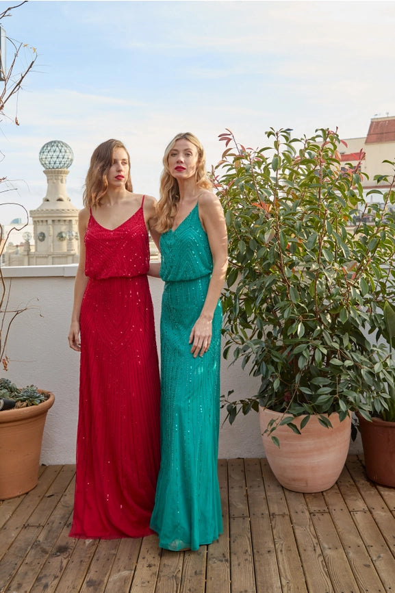 Aymara Maxi Dress TEAL-Dress-CEYLAN BCN-S-TEAL-Urbanheer