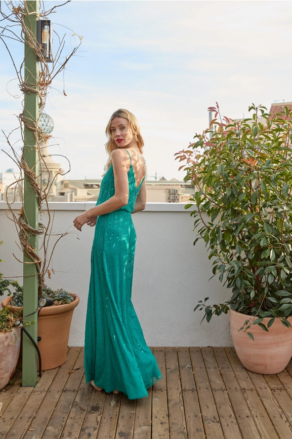 Aymara Maxi Dress TEAL-Dress-CEYLAN BCN-S-TEAL-Urbanheer