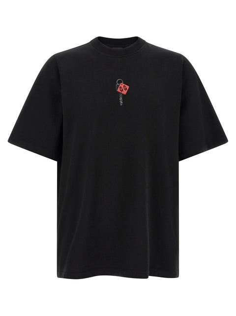 44 Label T-shirt With Padlock Print