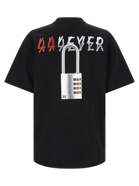 44 Label T-shirt With Padlock Print