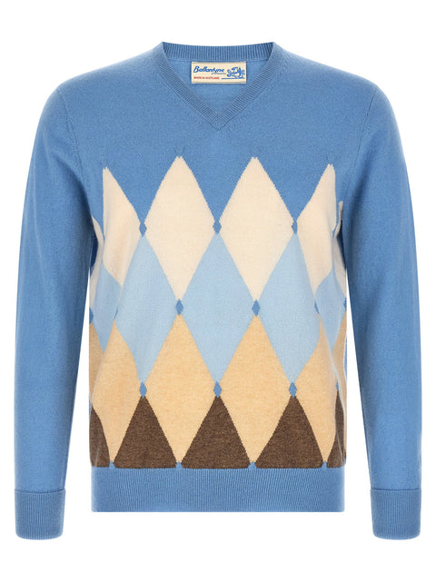 Ballantyne Classic Diamond Intarsia Sweater