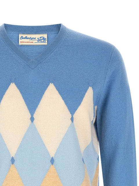 Ballantyne Classic Diamond Intarsia Sweater