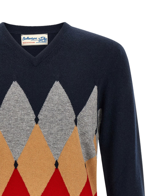 Ballantyne Classic Diamond Intarsia Sweater