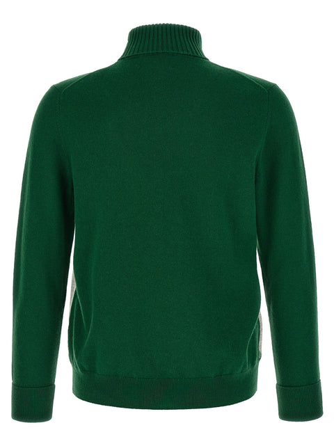 Ballantyne Classic Diamond Intarsia Turtleneck Sweater