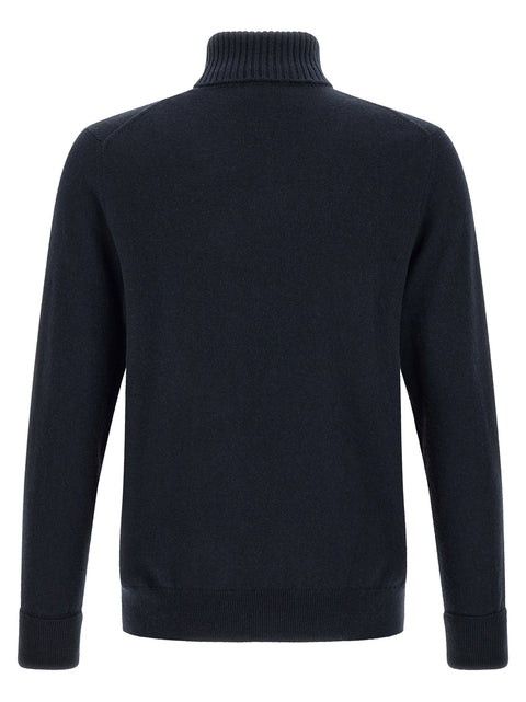 Ballantyne Classic Diamond Intarsia Turtleneck Sweater
