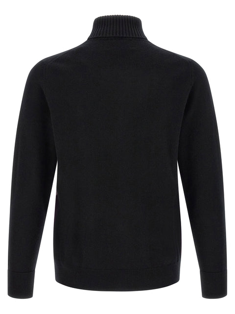 Ballantyne Classic Diamond Intarsia Turtleneck Sweater