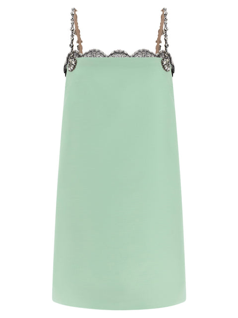 Valentino Garavani Crystal Embroidery Dress