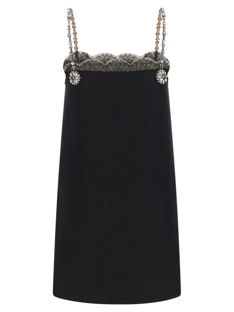 Valentino Garavani Crystal Embroidery Dress