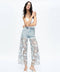 BAYEAS - HIGH RISE WIDE LEG JEANS WITH LACE SPLICED BLUE-Fashion-BAYEAS-LESLEY BLUE-26-Urbanheer