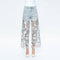 BAYEAS - HIGH RISE WIDE LEG JEANS WITH LACE SPLICED BLUE-Fashion-BAYEAS-LESLEY BLUE-26-Urbanheer