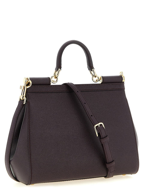 Dolce & Gabbana Sicily Grande Dauphine Leather Handbag