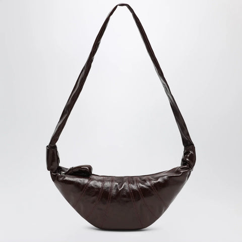 LEMAIRE Medium Croissant bag in chocolate coated cotton