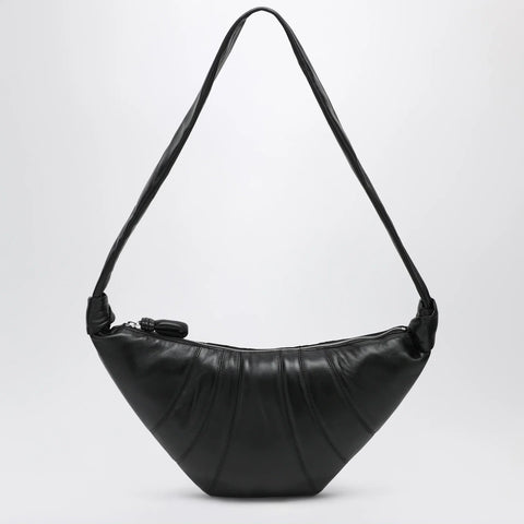 LEMAIRE Medium Croissant bag in black leather