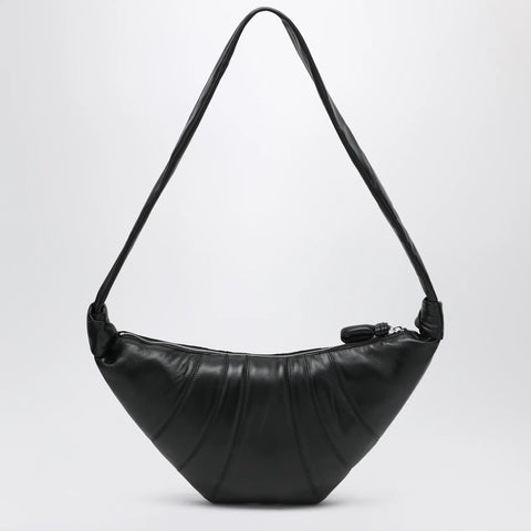 LEMAIRE Medium Croissant bag in black leather