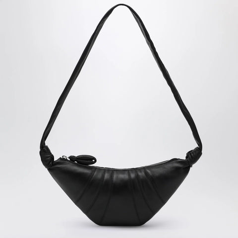 LEMAIRE Small Croissant bag in black leather
