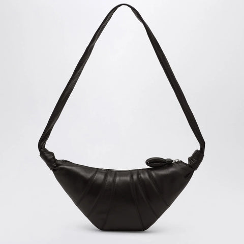 LEMAIRE Small Croissant bag in black leather