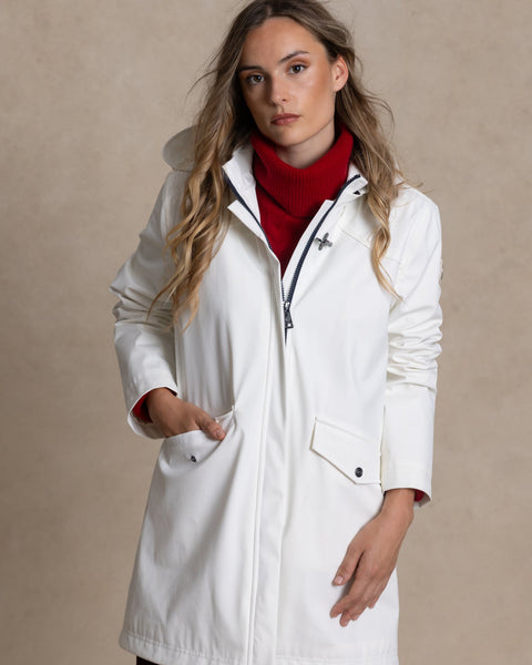 BIANCA long parka with heat-sealed seams