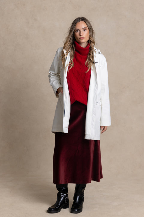 BIANCA long parka with heat-sealed seams