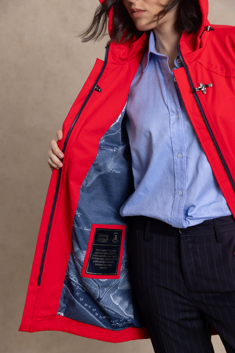 BIANCA long parka with heat-sealed seams