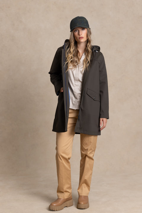BIANCA long parka with heat-sealed seams