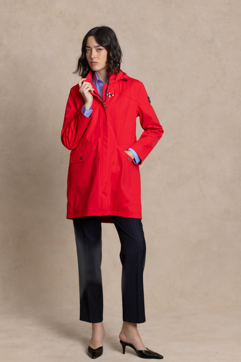 BIANCA long parka with heat-sealed seams