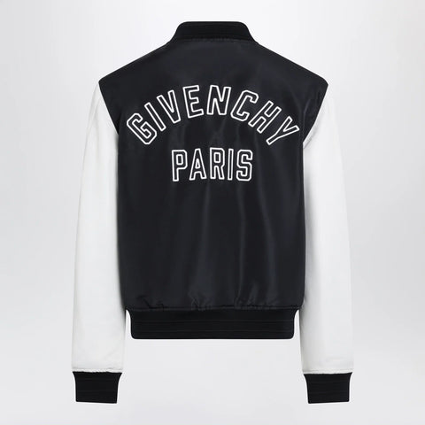 Givenchy Navy/White Satin Varsity Jacket