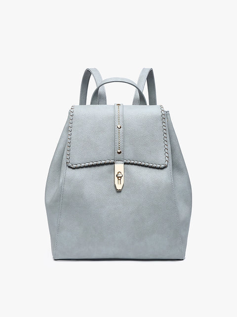 Olive Studded Whipstitch Backpack