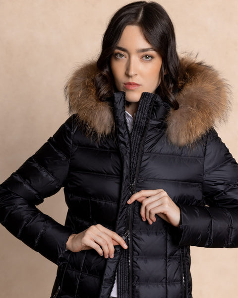 BRIANNA down jacket with a fitted silhouette