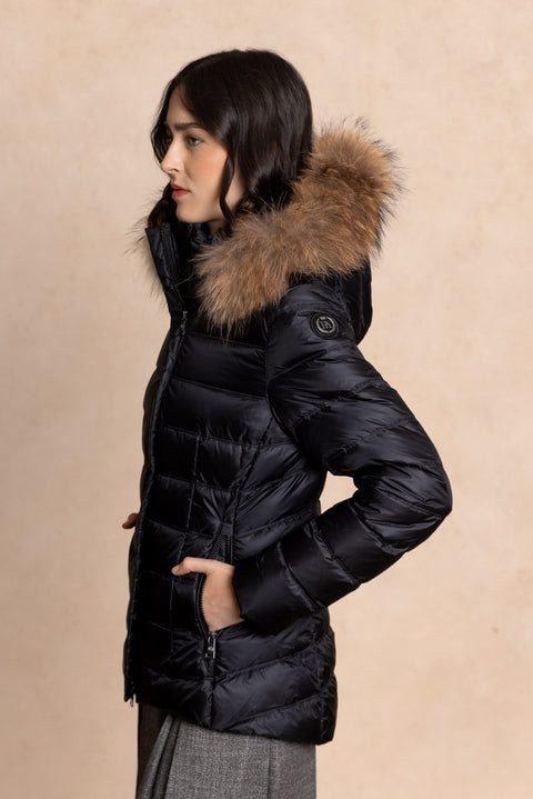 BRIANNA down jacket with a fitted silhouette