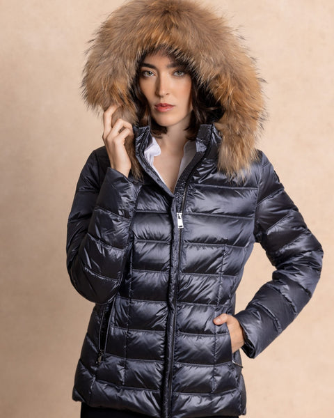 BRIANNA down jacket with a fitted silhouette