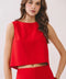 Back Bow Ties Sleeveless Crop Top