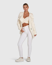 Bad Girl Wool Blend Moto Coat-COAT-belle & bloom-S-Urbanheer