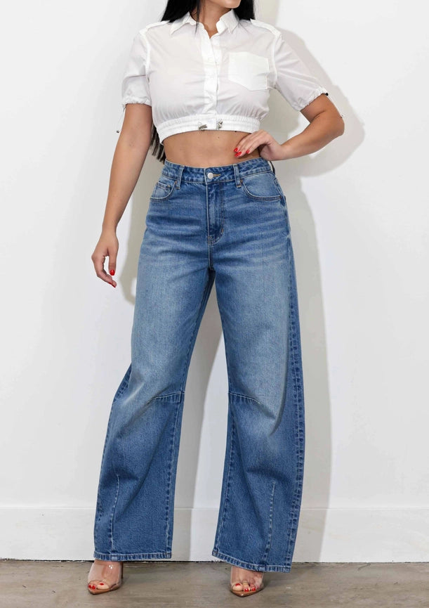 Baggy - Rigid, Relaxed At the Hip-Jeans-Vibrant M.i.U-1-Medium Stone-Urbanheer