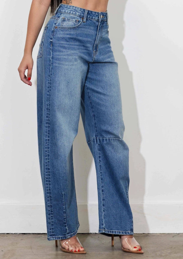 Baggy - Rigid, Relaxed At the Hip-Jeans-Vibrant M.i.U-1-Medium Stone-Urbanheer