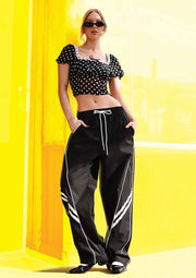 Baggy Track Pants-Track Pants-Vibrant M.i.U-S-Black-Urbanheer