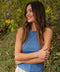 Bailey Feather Rib High Neck Tank