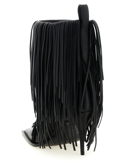 Balenciaga Avenue Fringe Ankle Boots