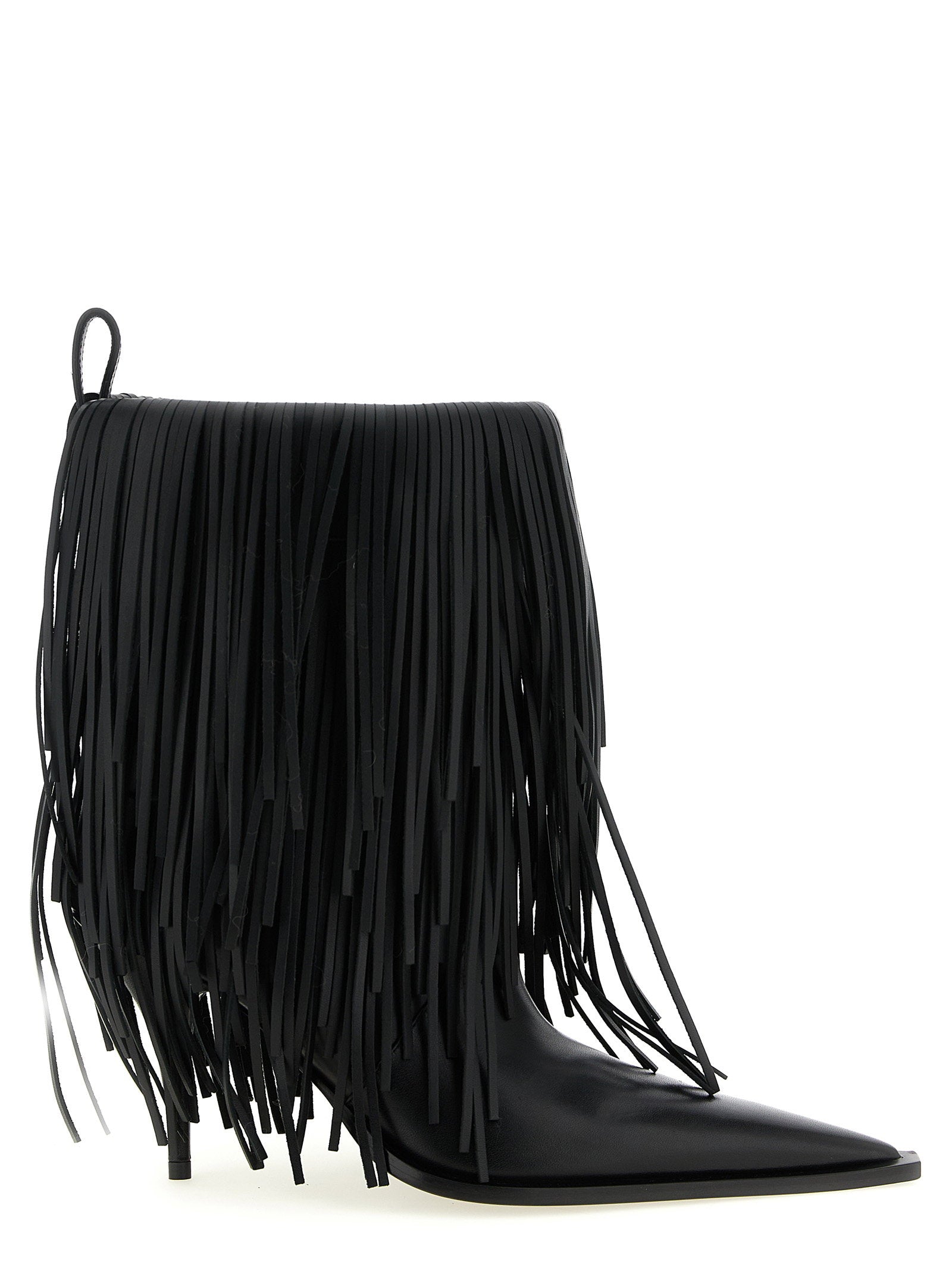 Balenciaga Avenue Fringe Ankle Boots