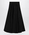 Balenciaga Black cotton ripstop Godet maxi skirt