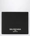 Balenciaga Black grained leather card holder with logo