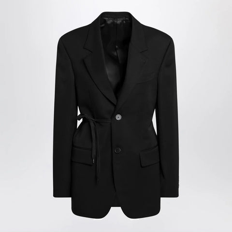 Balenciaga Black jacket with side tie