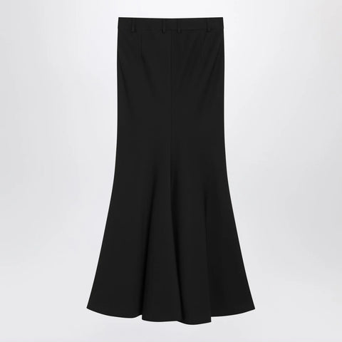 Balenciaga Black long wool skirt