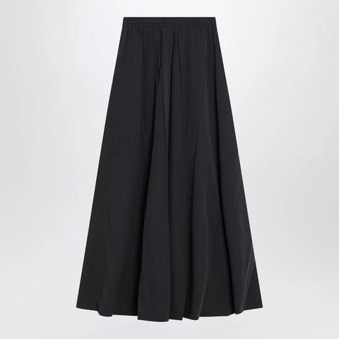 Balenciaga Black washed cotton maxi skirt